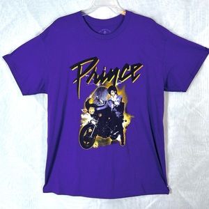 Adult Purple Prince Motorcykr Short Sleeve T Shirt / Sz Large